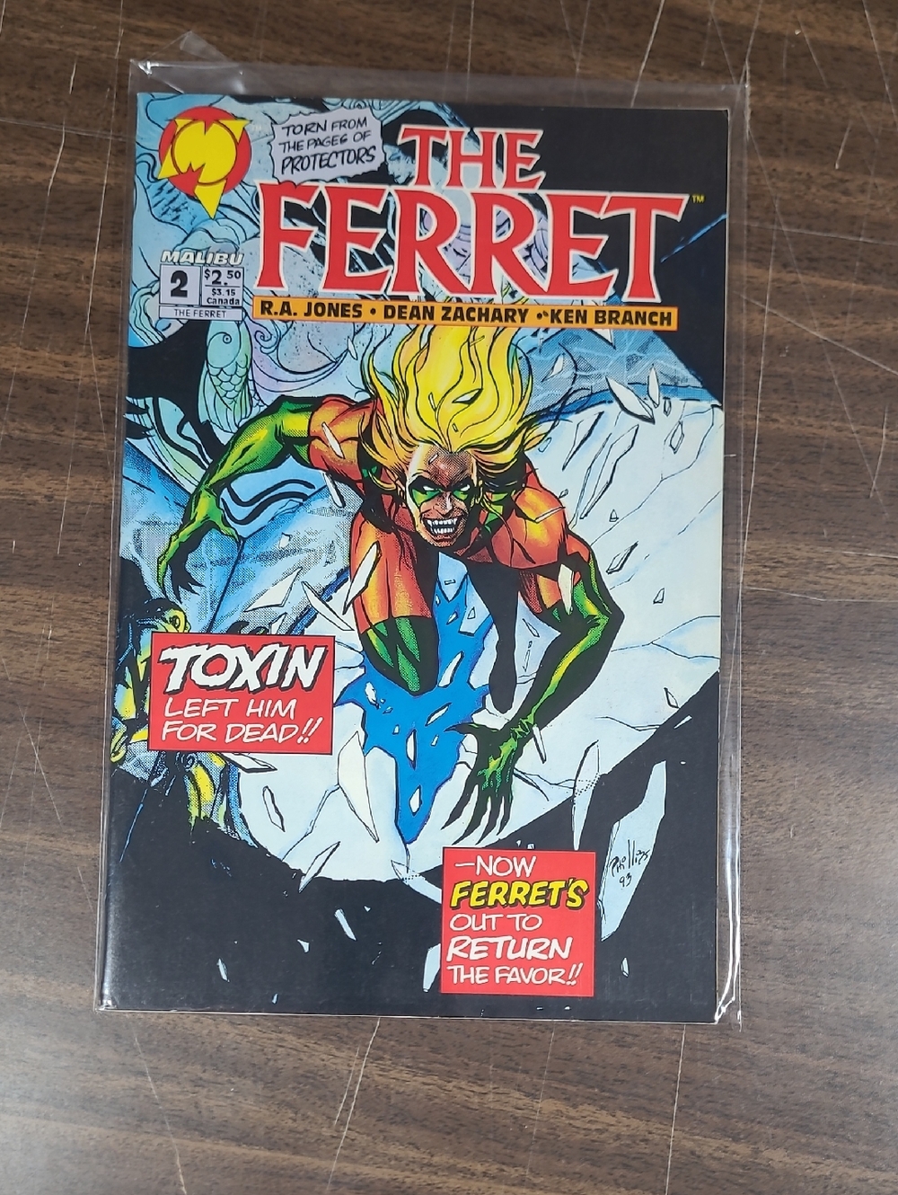 Malibu The Ferret Comic Book Cover #2 Bagged 1993